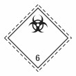 Знак перевозки опасных грузов «Класс 6.2. Инфекционные вещества» (С/О металл ламинир., 250х250 мм)